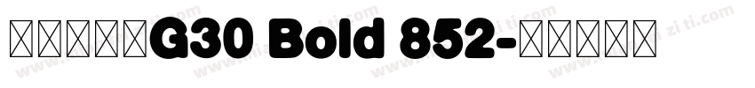 文鼎晶栩黑G30 Bold 852字体转换